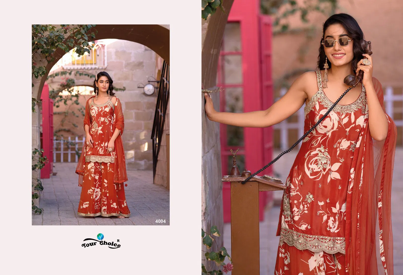Ginni Vol 4 By Your Choice Designer Chinon Readymade Suits Orders In India